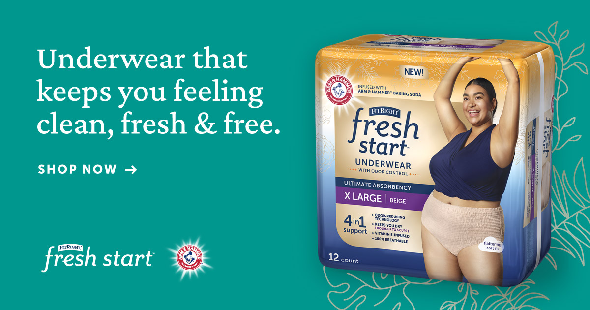 FitRight Fresh Start Incontinence Underwear for Women, Ultimate Absorbency,  Large, Black, 12 ct 
